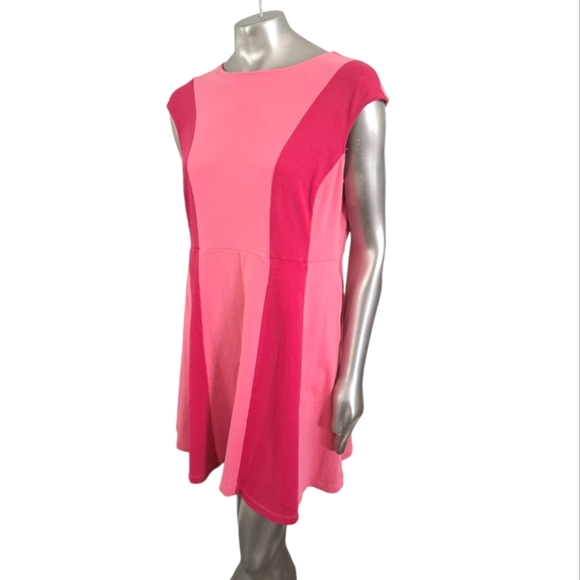 🪻BOGO🪻 NY&C Striped Front Fit &‎ Flare Dress w/ Pockets Size XL - Picture 1 of 10
